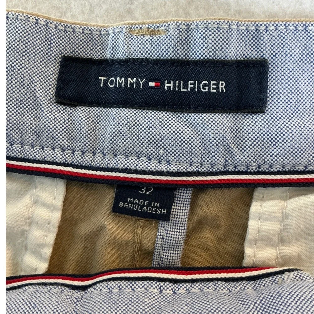 Tommy Hilfiger Chino Shorts Mens 32 Tan Khaki Cotton‎ Twill Classic C8878A7702